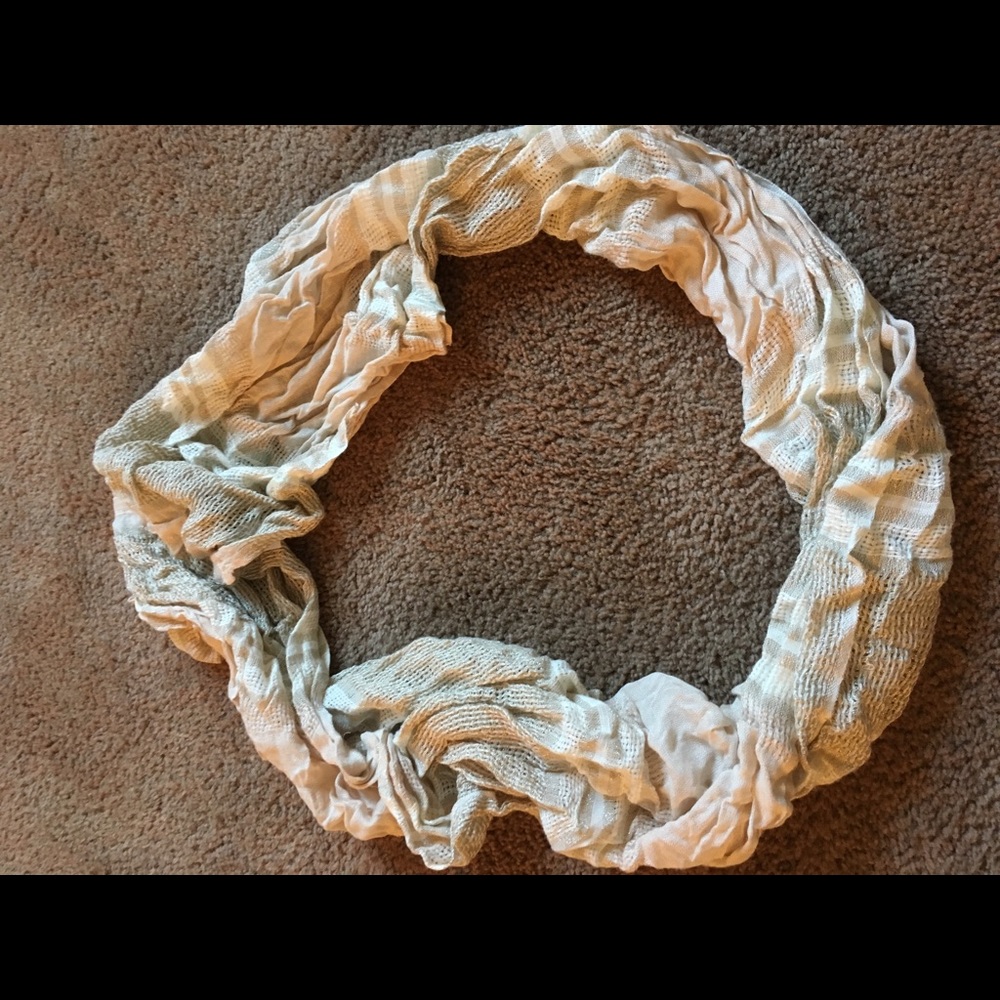 Cream and gold scarf
